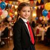 Child Dress Shirt Tie Kids Pre-tied Necktie for Boys Girls, Adjustable with Elastic Strap British Style School Uniforms Wedding And Cosplay,