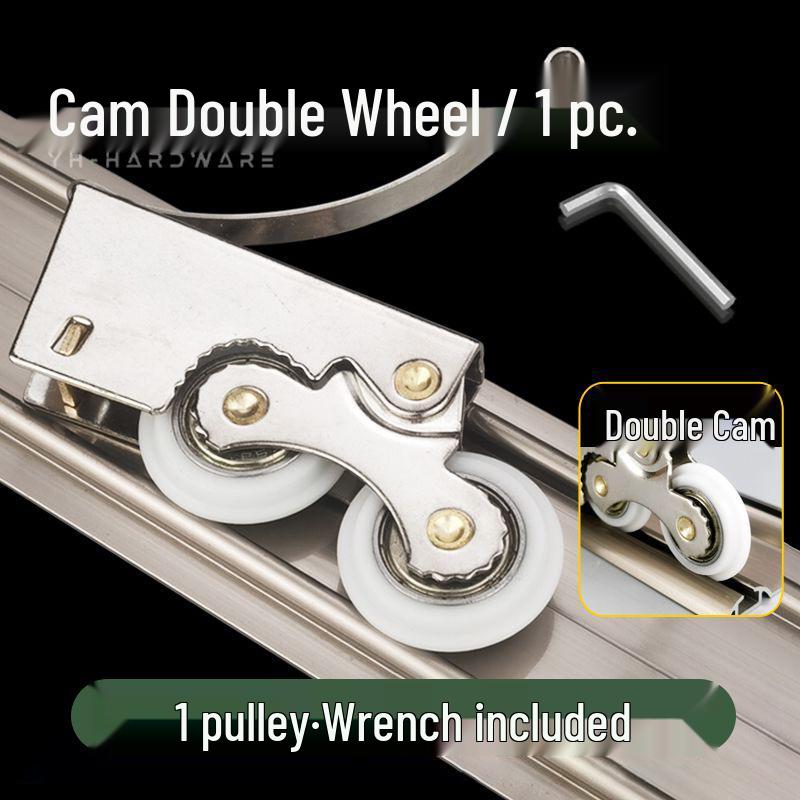 Sliding Door Pulley for Wardrobe/Bathroom/Balcony - Glass Door Bottom Wheel with Concave & Convex Floor Compatibility