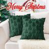 Christmas Celebration Pillow Cover With Invisible Closure Simple Cleaning Sturdy for Living Room Bedroom