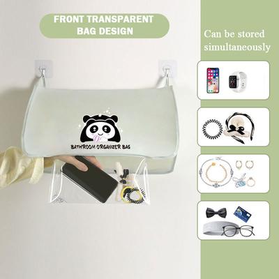Bathroom Hanging Bag Multipurpose Foldable Hanging Pouch For Indoors