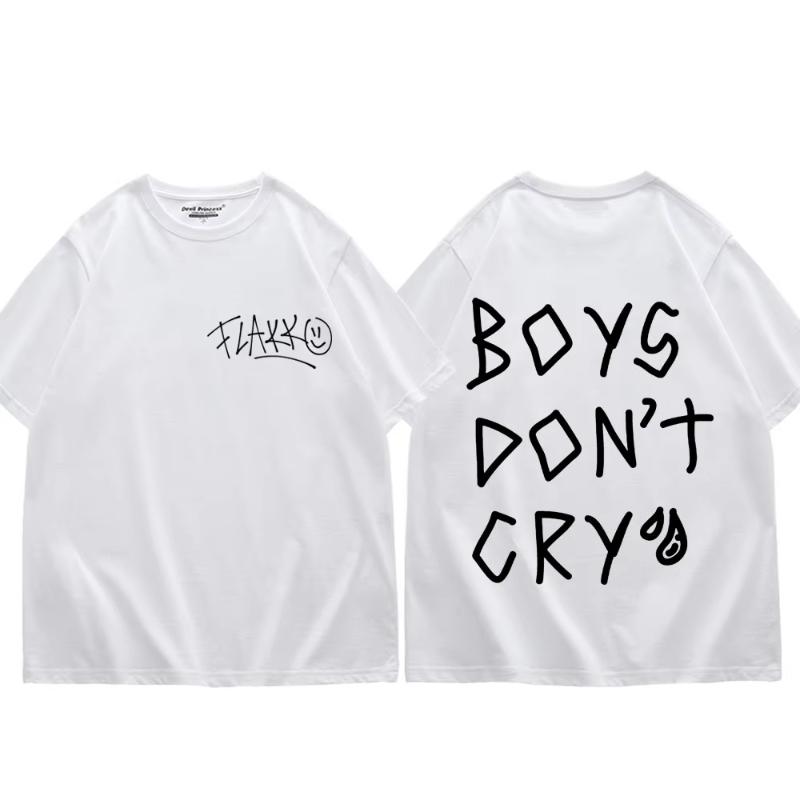 

Rels B Flakk Smile Boys Don t Cry Print T Shirt Men Women Clothing Hip Hop Fashion T-shirt Summer Casual Loose Cotton T-shirt... 5XL різнокольоровий