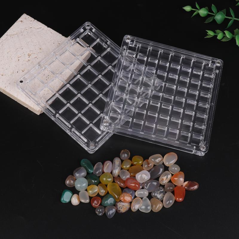 A Collection Of Natural Stones Storage Box For Children'S Experiments, 1Set Of Minerals And Gems For Creativity Gift