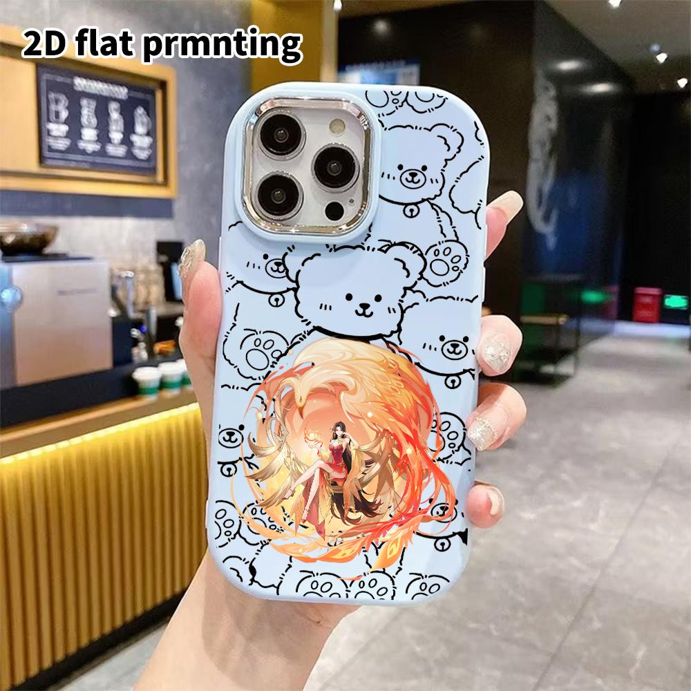Phone Case: 2D Flat Design Suitable for iPhone 18 17 16 15 14 13 Pro Protective Case, Couple Style, Sweet and Cool Contrast, Christmas and Halloween G