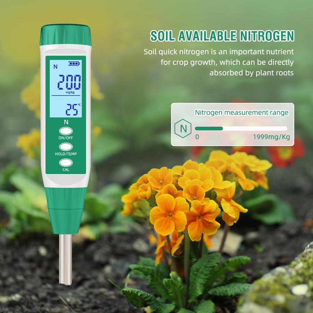 Digital Soil Nitrogen Tester Rapid N/P/K Fertility Analyzer Portable Soil Meter For Agriculture Farm Garden Fertilizer Testing