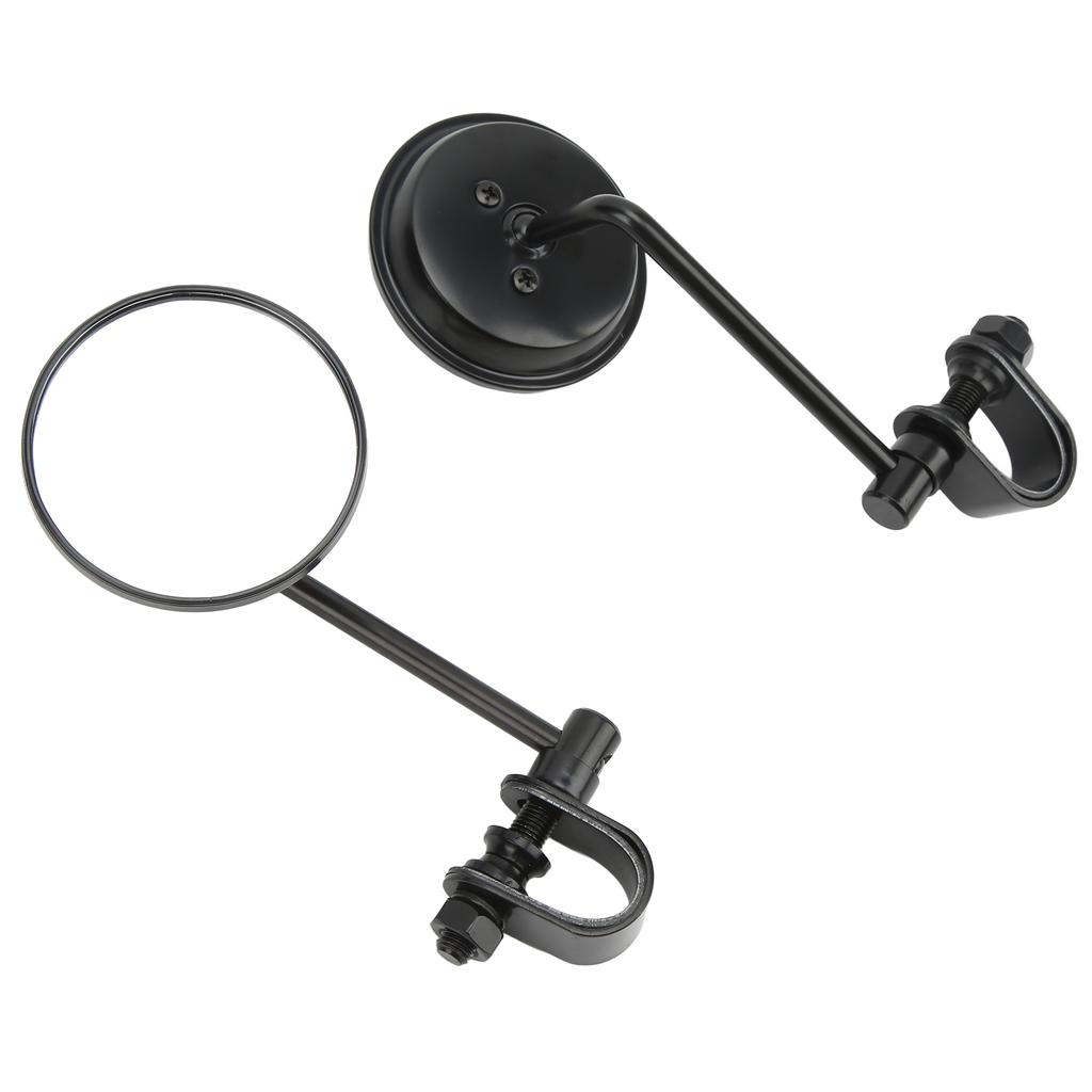 2 Pcs Motorcycle Rear View Mirrors Round 360 Degree Adjustable Handlebar Mirror Replacement for Ranger Stick King GN