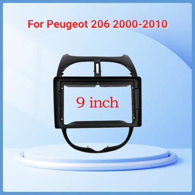 9palcový 2DIN rámeček na palubní desku auta Rámeček pro CAR DVD Rámeček pro rádiový panel Navigační panel pro Peugeot 206 2000-2010 2DIN Android