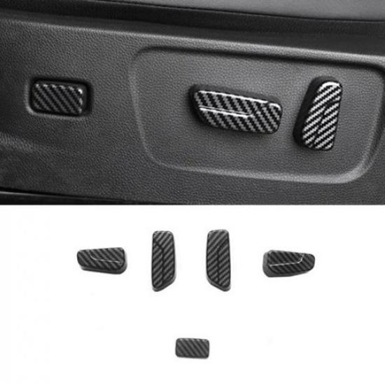 Carbon Fiber Car Seat Button Switch Cover Trim For Isuzu D-Max Dmax 2021 2022
