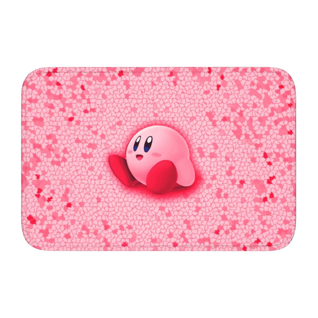 Kirbys Cartoon Game Floor Door Kitchen Bathroom Mat Anti-Slip Indoor  Doormat Garden Living Room Entrance Rug Carpet Footpad