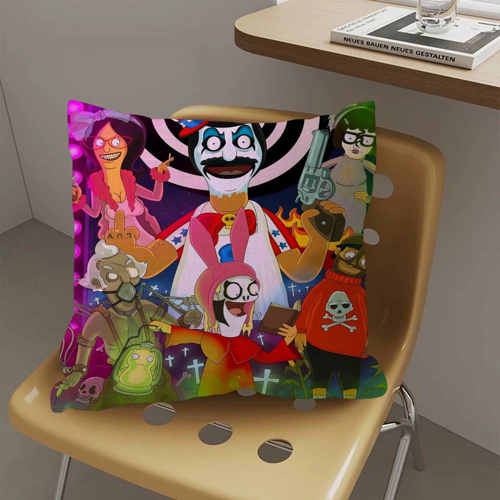 Cartoon B-Bobs B-Burgers Pillow Gifts Home Office Furnishings Bedroom Sofa Car Cushion Cover case 45x45cm
