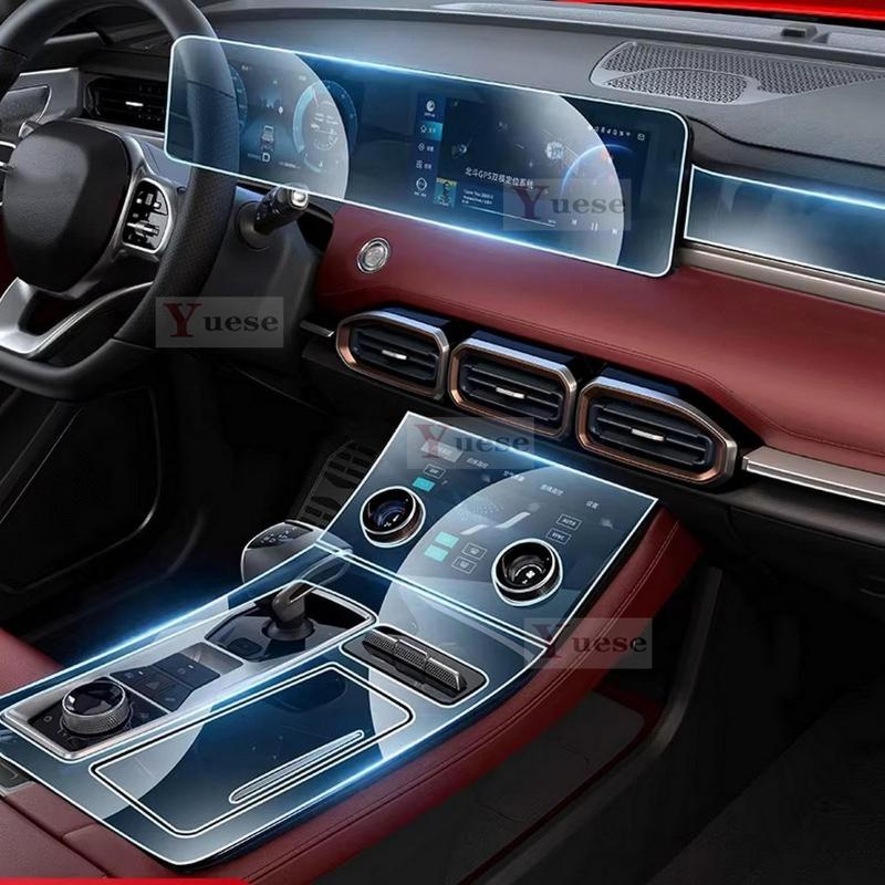 For JETOUR X70 PLUS -2024 Car Interior Center Console Transparent TPU Protective Film Anti-scratch Sticker