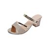 Fashion Block Heel Sandals and Slippers for Women In Summer 2025 New Fashionable and Versatile High-heeled Two-wear Sandals