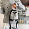 Lightweight Drawstring Shoulder Bag Nylon Women Crossbody Bag Multi-functional Bucket Bag  Daily