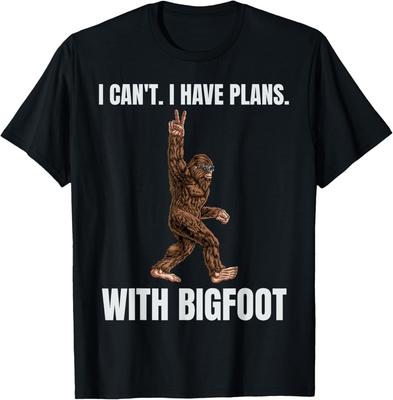 I Can't I Have Plans With Bigfoot Funny Sasquatch Big Foot T-Shirt Unisex T-Shirt