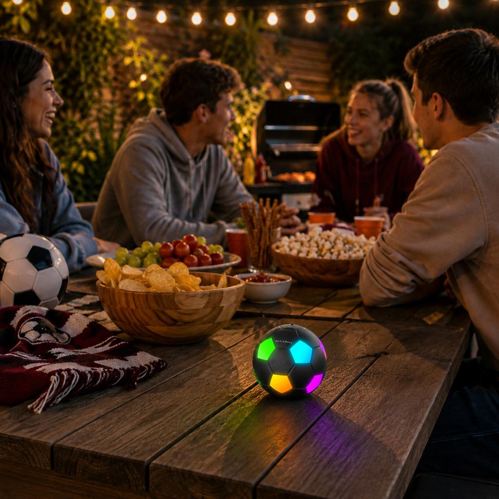 MusicMate MM-SB40-B FootballWave LED Bluetooth Speaker