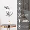 Minimalist Dog Butterfly Metal Wall Art, Abstract Silhouette Sculpture, Modern Line Hanging for Home Living Room Bedroom Balcony Garden 8.7x11.8Inch
