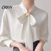 Bridal Scarf Jewelry Alloy Silk Ring with Faux Pearls, Clip Rings for Women, Elegant Pearl Buckle Round Clip, Retro Holder Dresses And Shirts