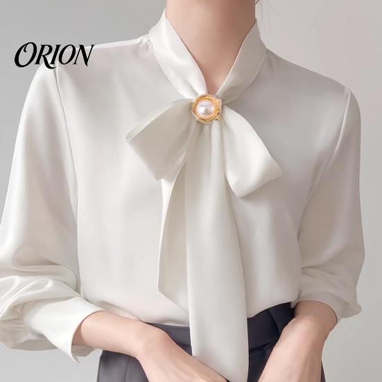 Bridal Scarf Jewelry Alloy Silk Ring with Faux Pearls, Clip Rings for Women, Elegant Pearl Buckle Round Clip, Retro Holder Dresses And Shirts