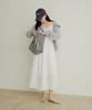 ADAUL Front Drawstring Sleeveless Long Dress - White