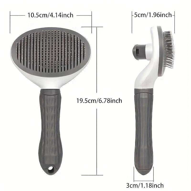 

1pcsButton-type Pet Hair Removal Brush with Silicone Bristles, One-button Push and Pull Cleaning, Ergonomic Grip 1pcs серый