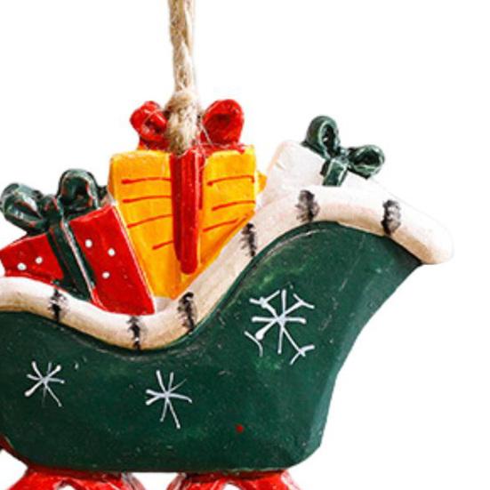 Santa Claus Hanging Pendants Christmas Tree Decor Resin Festive Decorations for Home Party Xmas DIY Gifts