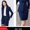 Women's Blue Suit Set for College Students: Spring/Autumn Interview & Professional Wear