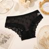 Seamless Lace Trim Briefs Transparent Women Lace Panties Breathable Sheer Mesh Underwear  Girls
