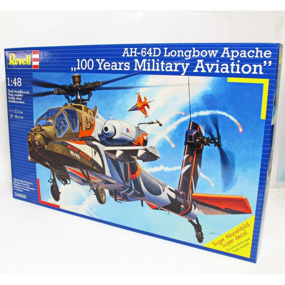 

German Revell 100th Anniversary of Dutch Army 04896 Plastic Model 1/48 AH-64D Apache, Aviation,