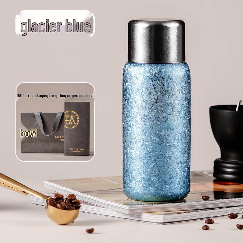 JUN17DU Portable Double-Layer Pure Titanium Insulated Tea Infuser Bottle 450ml