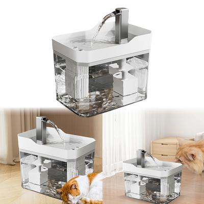 Katzen-Wasserbrunnen mit leiser Pumpe Hundewasserspender USB-Betrieb Anti-Trockenlauf Haustierbrunnen Katzentränke für Katzen Innenbereich
