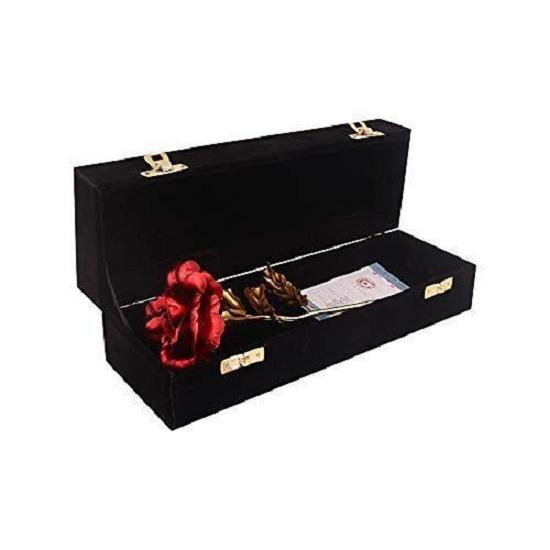 Künstliche Rose, Samtbox für Ihn, Sie, Freundin, Freund, Ehemann, Ehefrau, Mutter, Schwester Valentinstagsgeschenk