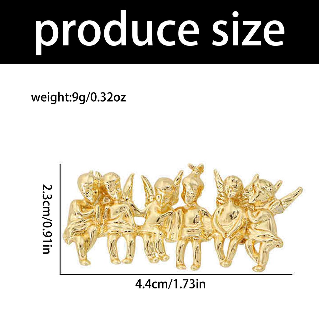Lovely Little Angel Brooch Elegant Alloy Laple Pin Lightweight Chest Decoration Jewelry Gift For Women Girls