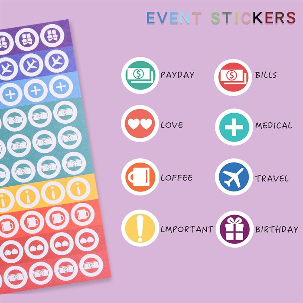 Magnetic button Cash Budget Ledger Macaron Color PU Leather Folder Loose-leaf Notebook  School