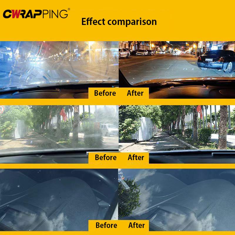 Car Windshield Cleaning Brush Glass Oil Film Remover Front Dashboard Side Window Rearview Mirror Cleaning Agent Water Repellent