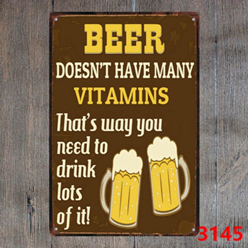 Keep Calm Inspirational Tin Sign for Bar or Restaurant