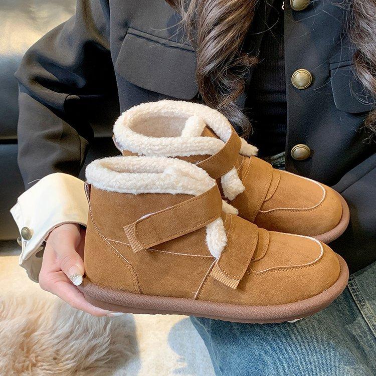 Mori System Short Warm Cotton Shoes Children's Fall and Winter Padded Korean Version of The Student Non-slip Snow Boots