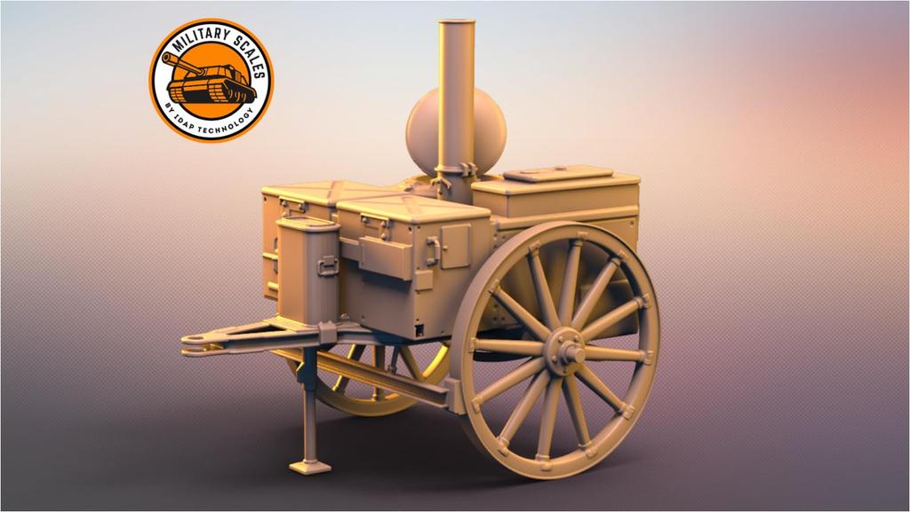 IDAP Technology 1/48 Scale German Field Kitchen (Cooking Pot Released) 3D Printer Kit PD48063-1