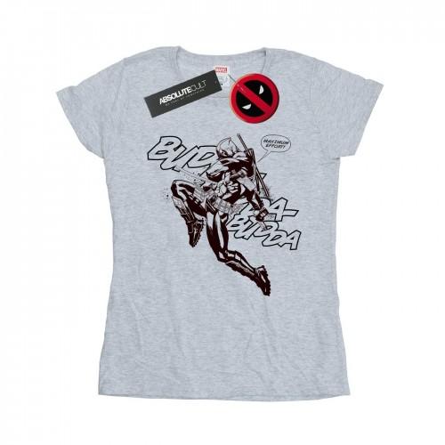

Marvel Womens/Ladies Deadpool Budda Budda Cotton T-Shirt XXL білий