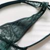 Thong Women's   T Pants Sexy Lace Rhinestone Alphabet Fashion Personality High Waist Traceless Transparent Panties