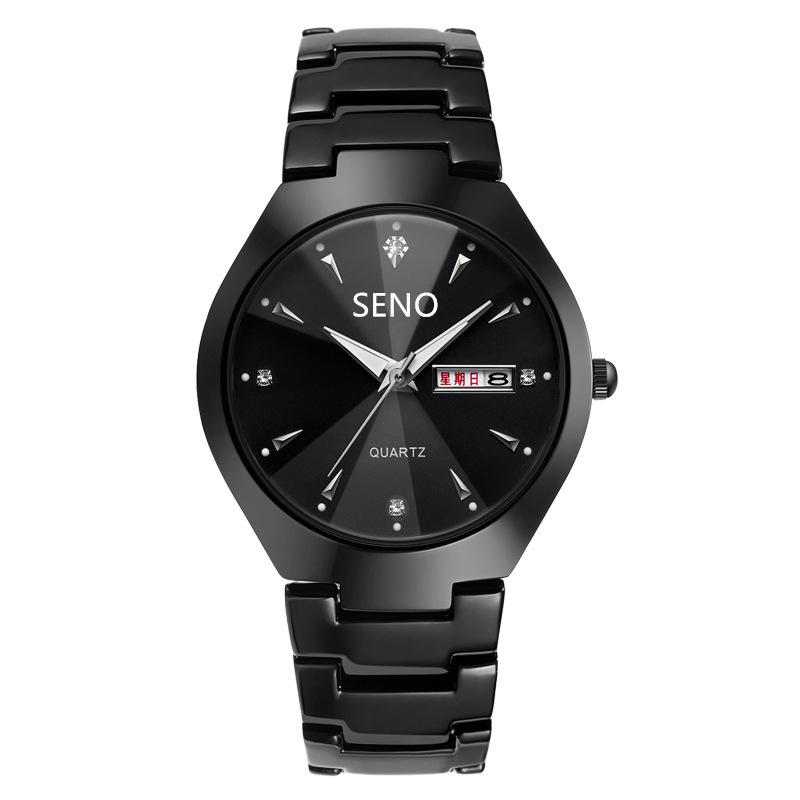 Men's Tungsten Steel Fashion Waterproof Quartz Watch Couple Gift