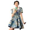 2026 New Summer Women's French Painting Print Princess Dress, Unique Chic Gown for Special Occasions