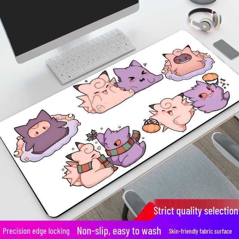 Esports Cartoon Pattern XL Mouse Pad - Customizable Design