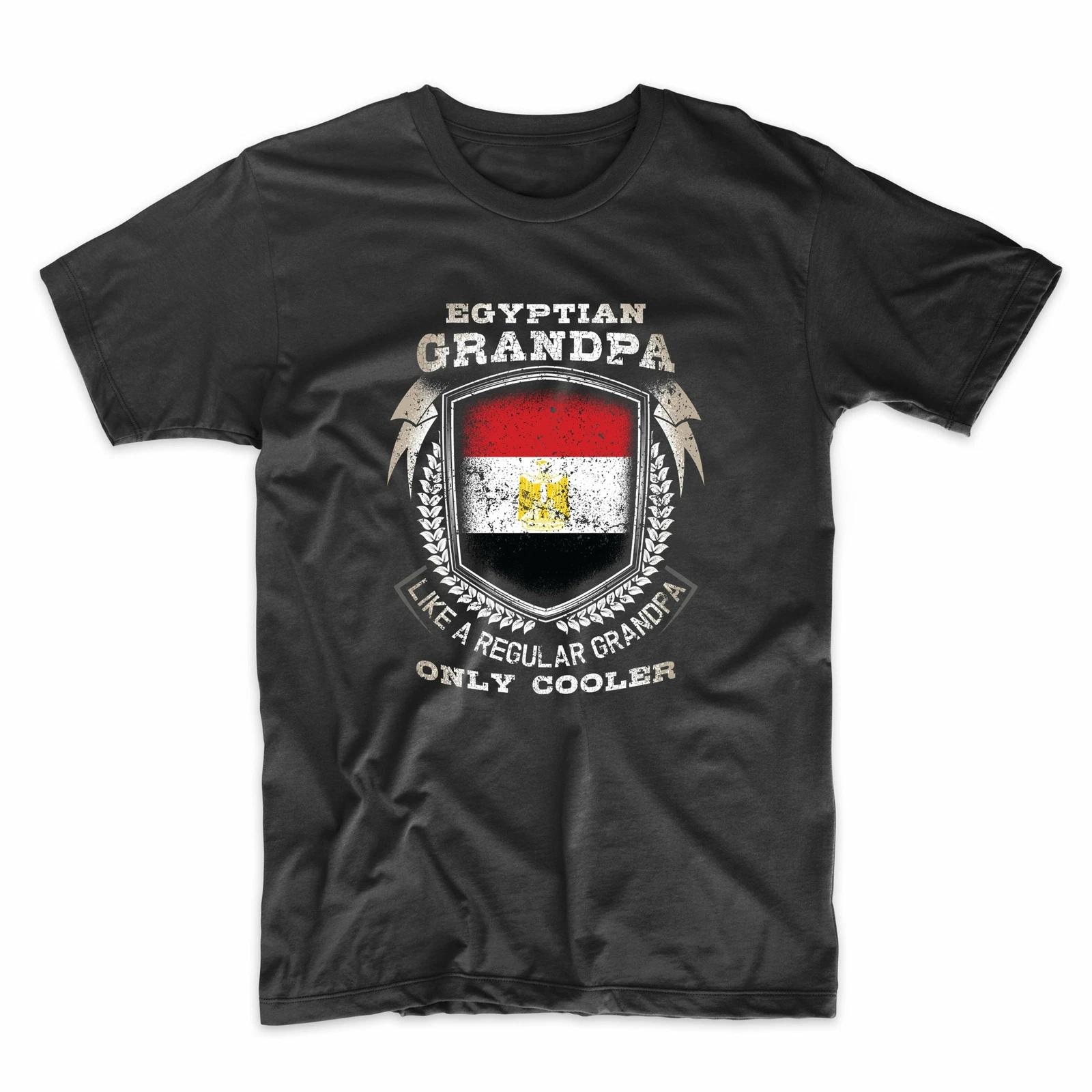 Egyptian Grandpa Like A Regular Grandpa Only Cooler Funny Flag T-Shirt 2XL