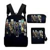 Classic Octopath Traveler Game 3D Print 3pcs/Set pupil School Bags Laptop Daypack Backpack Inclined shoulder bag Pencil Case