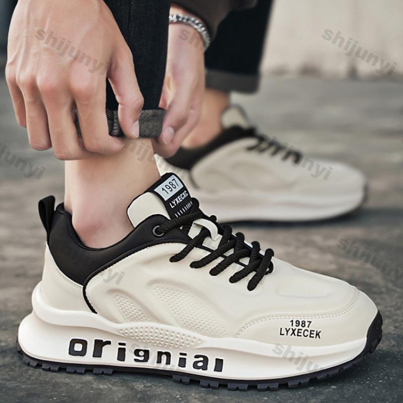Fashion Men's Casual Sneakers Spring New Fashion Platform Sport Shoes Design Chunky Sneakers Men Comfortable Soft Sole Platform Shoes