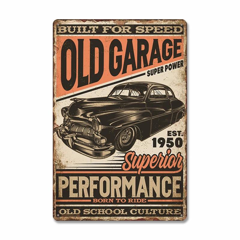 Classic Garage Poster Vintage Metal Sign Car Service Metal Tin Signs Retro Plaque Garage Tool Shop Wall Art Decor