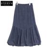 Navy Sheer Denim Skirt Skirt 38 NavyUsed