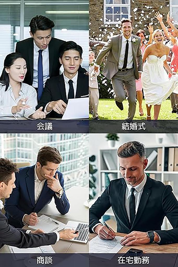 [Pepcyo] One-Touch Tie Set of 6 - 10-Second Attachment - Plain - Easy To Use - Formal Wear - Graduation Ceremony - Job Hunting - Gentleman's -