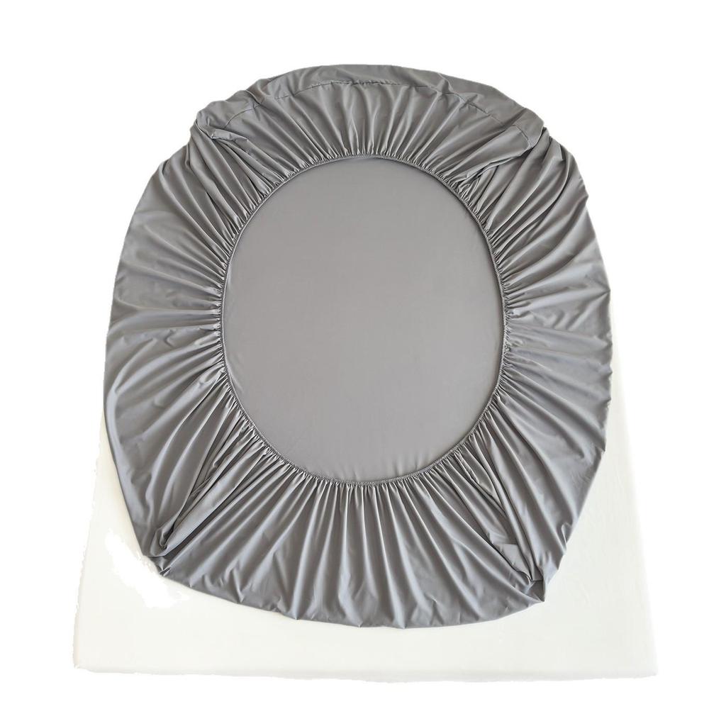 Cross-Border Solid Color Brushed Fitted Sheet Set - Water-Washable Protective Cover & Pillowcase for Simmons, Heat Transfer Compatible