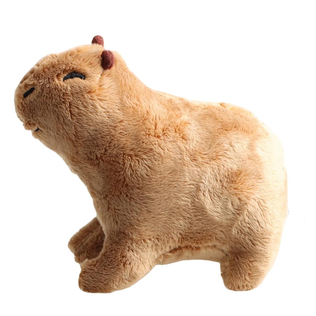 Simulation Fluffty Capybara Plush Stuffed Animals Toy Soft Dolls Real Life Capybara Dolls Kids Toys Peluche Christmas Gift 18cm