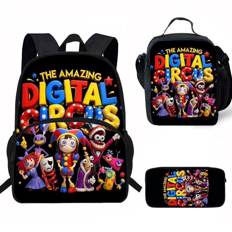 Kinder Cartoon Rucksack Set Grundschüler Mit Lunchtasche Federmäppchen - Leicht Ergonomisch Oxford Stoff